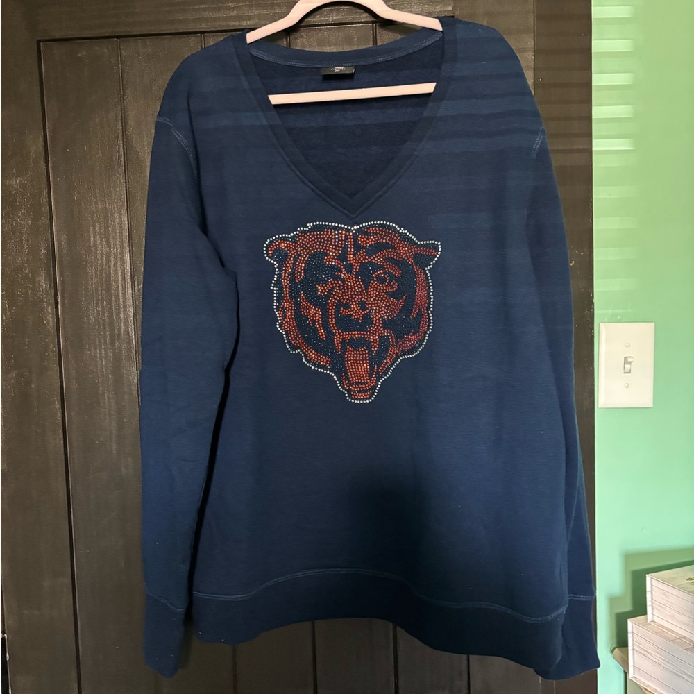 NFL Team Apparel Dark Blue Sweatshirt 2X - Chicago Bears